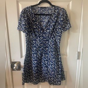 Milkmaid Detail Button Down Floral Dress